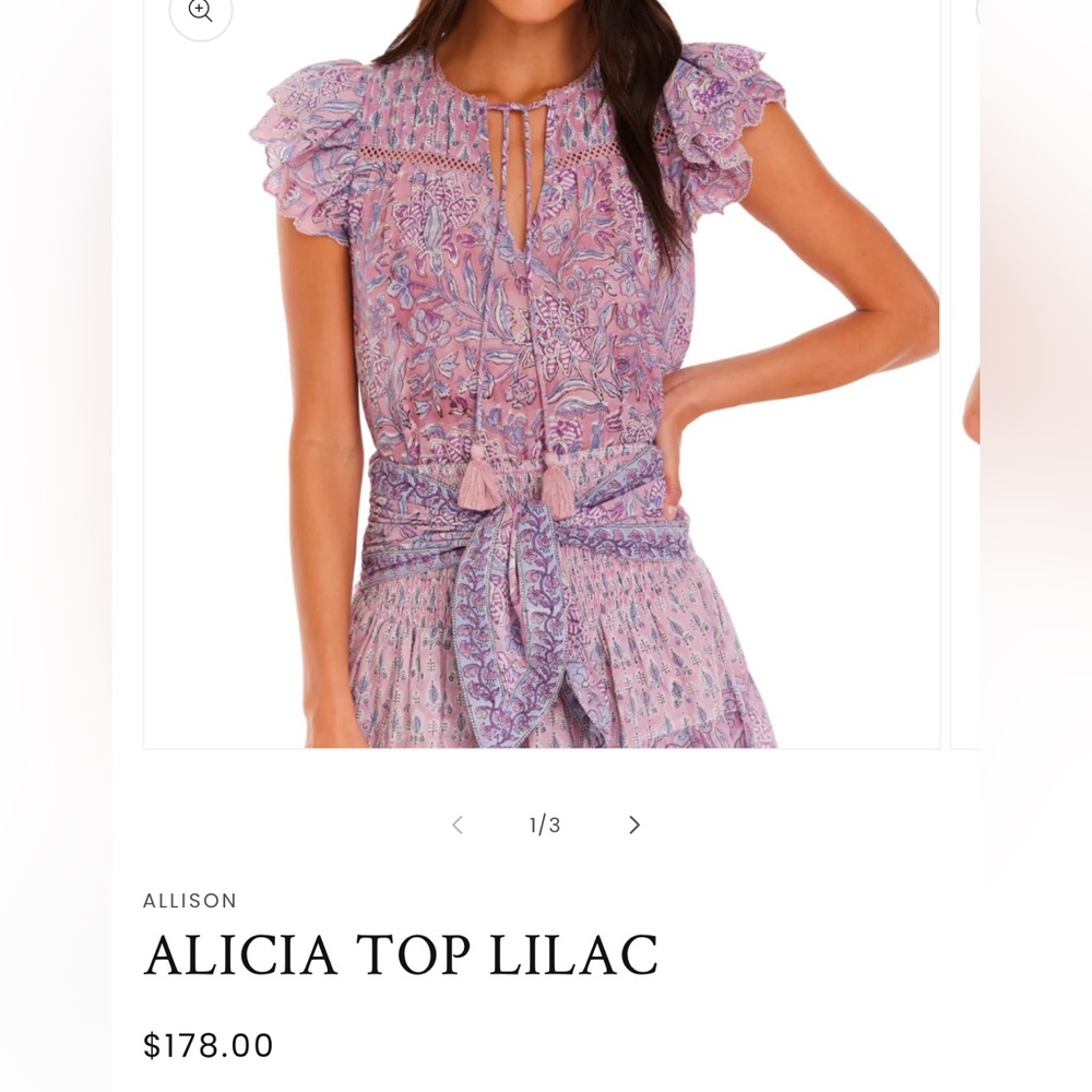 NWT Allison paisley top